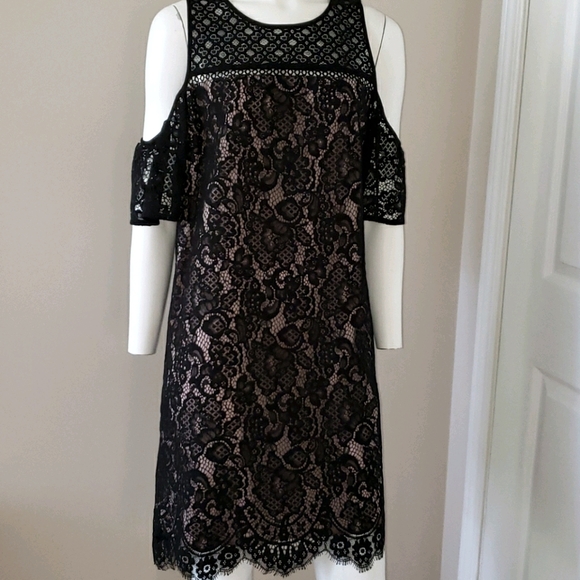 LOFT black lace evening dress 👗 🖤 - Picture 1 of 10